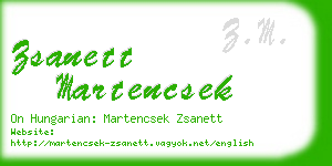 zsanett martencsek business card